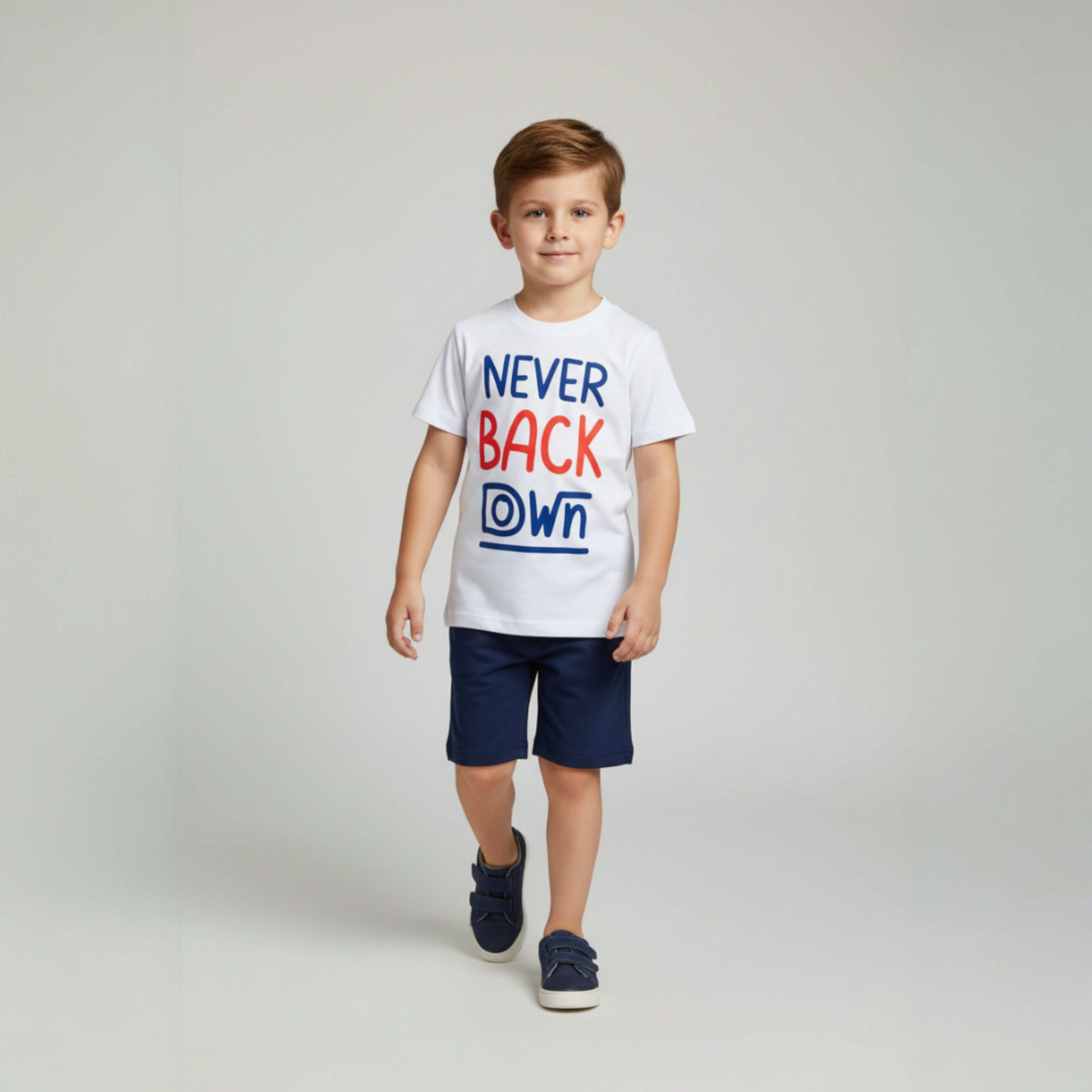 طقم ابيض في كحلي