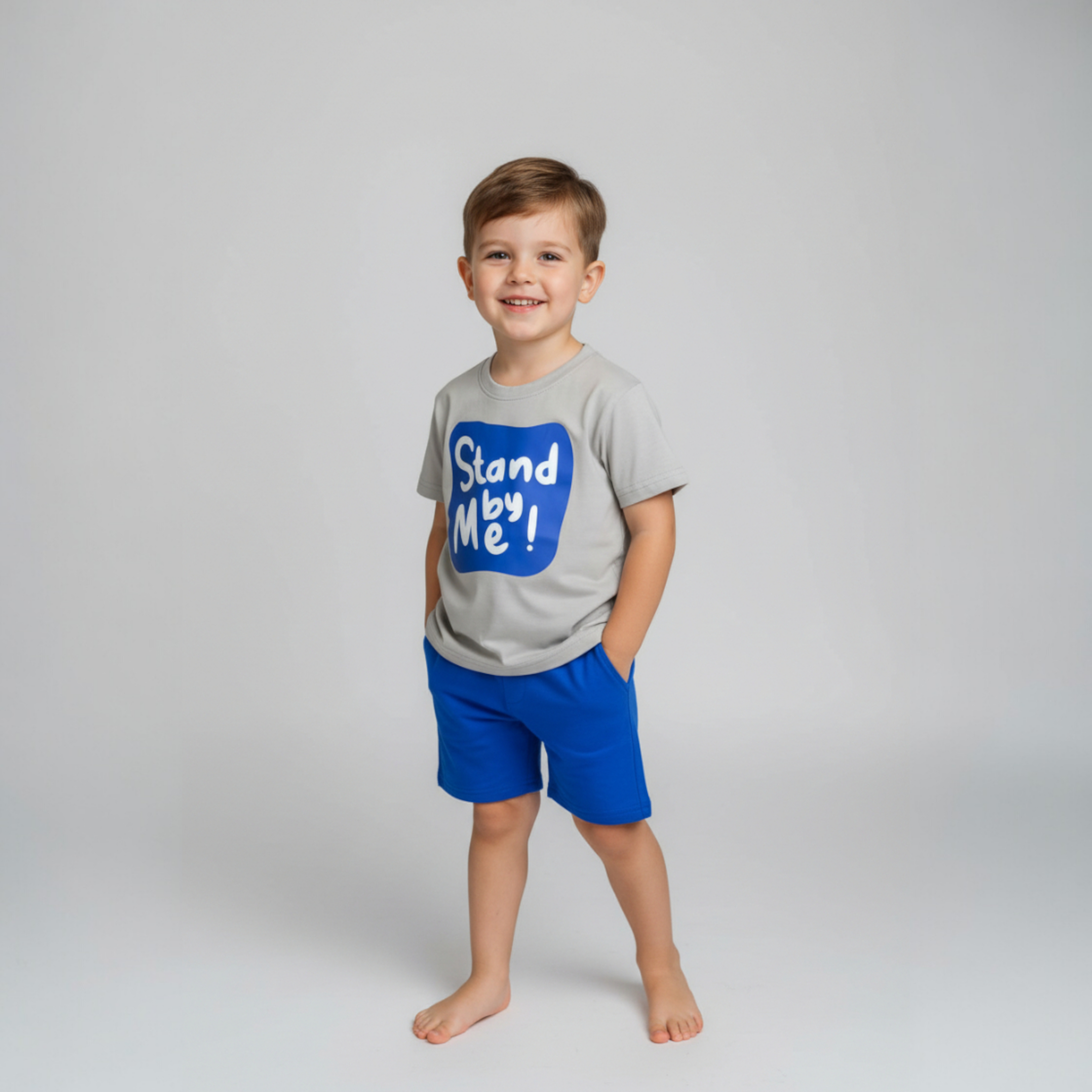 طقم رمادي في زهري