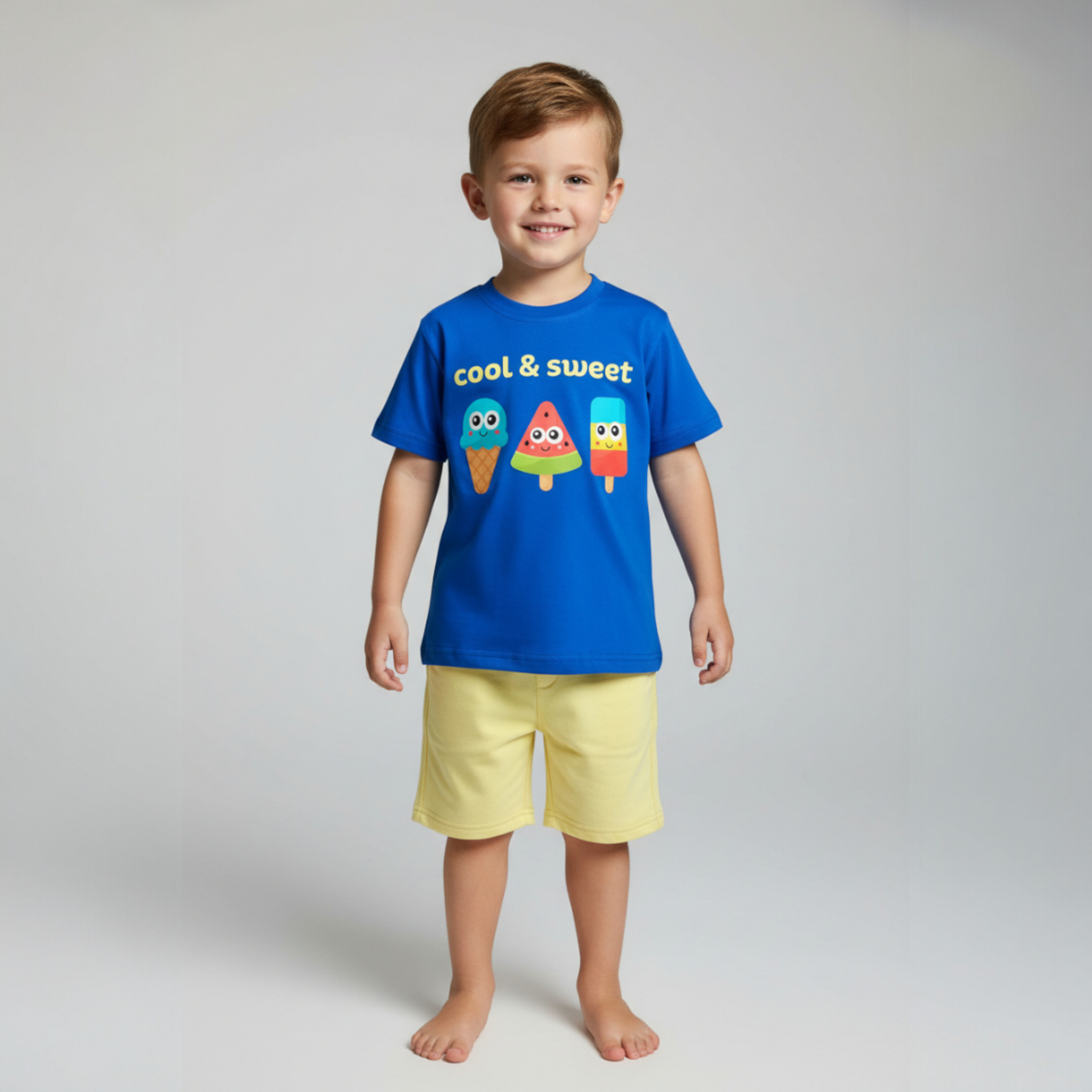 طقم زهري في اصفر