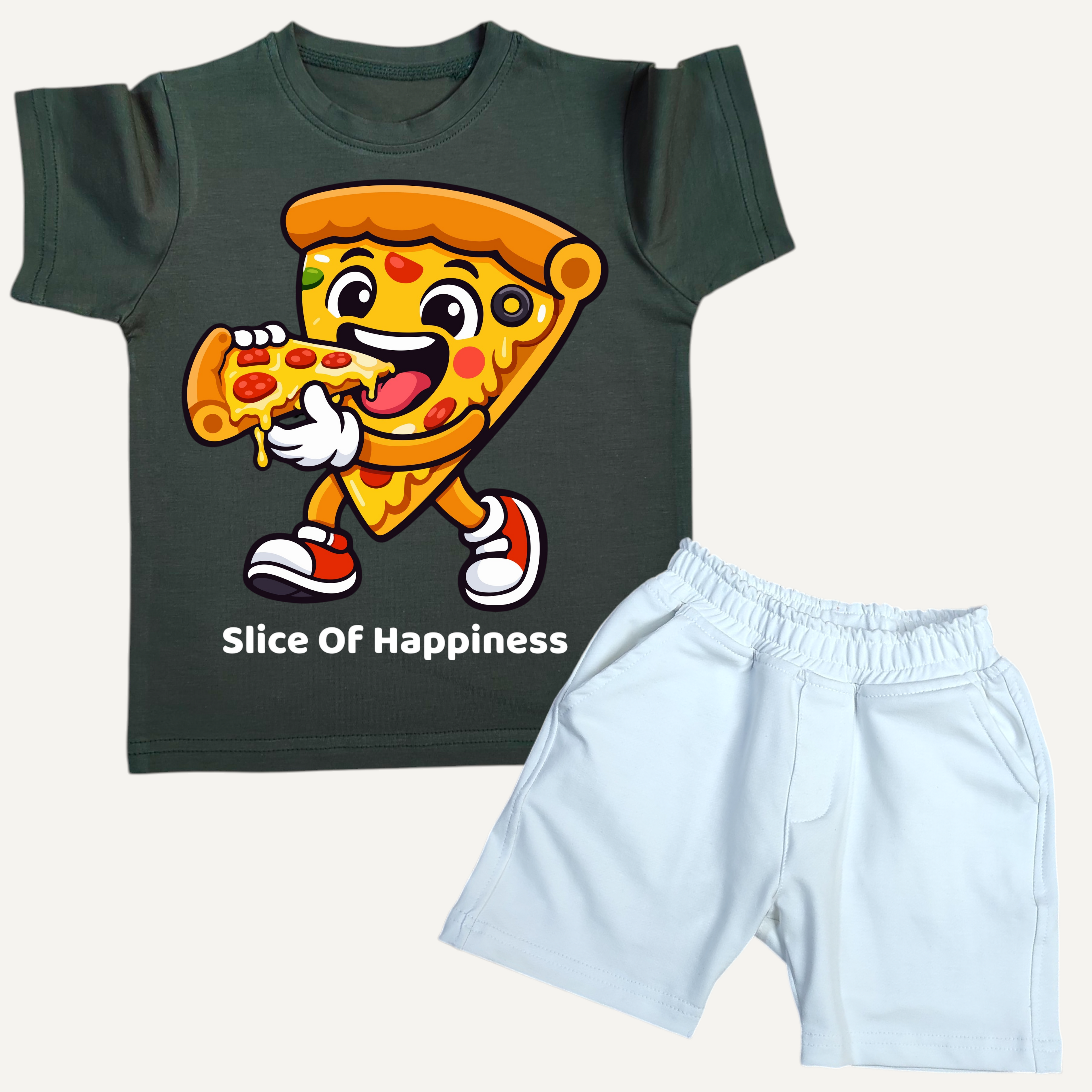 طقم زيتي في اوف وايت