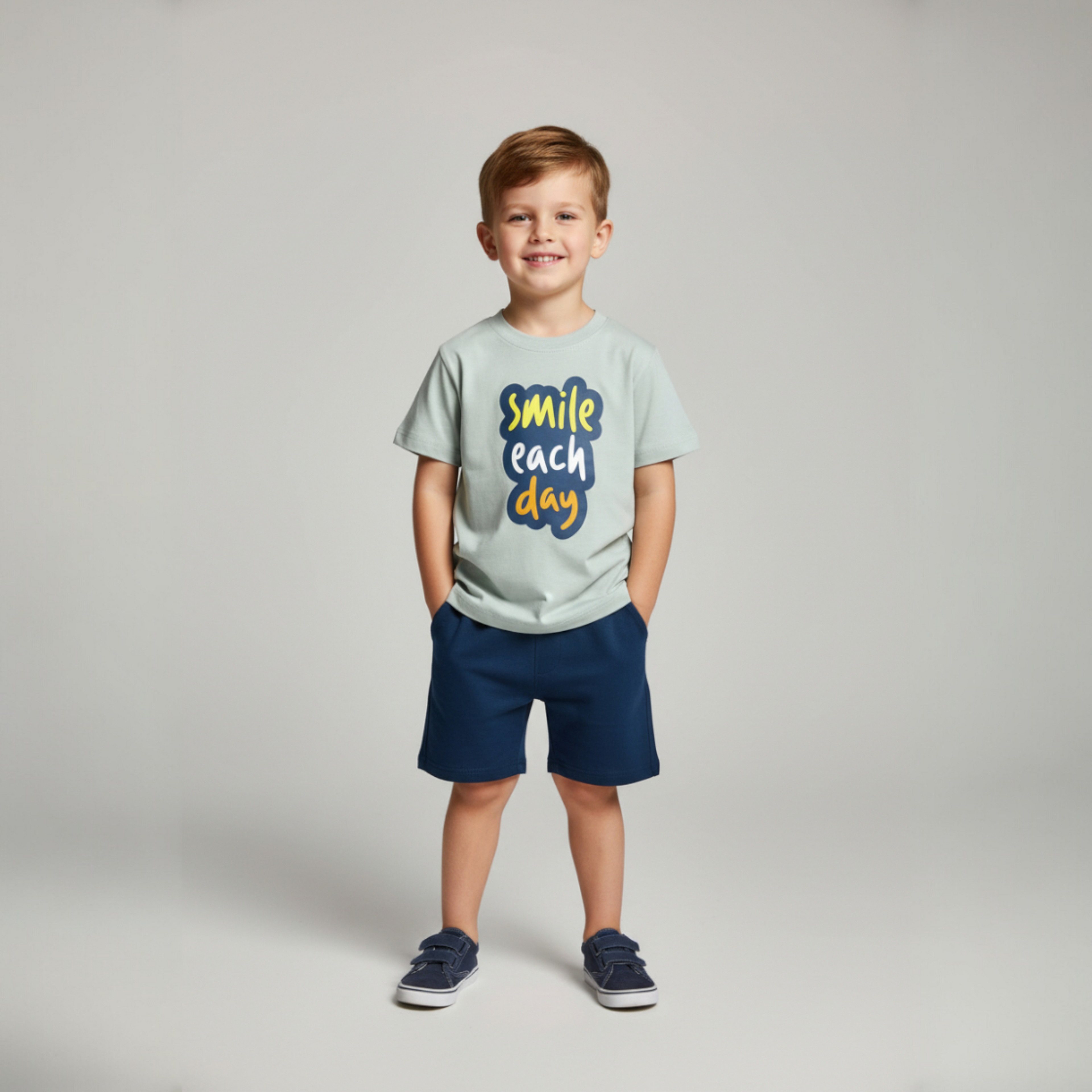 طقم رمادي في كحلي