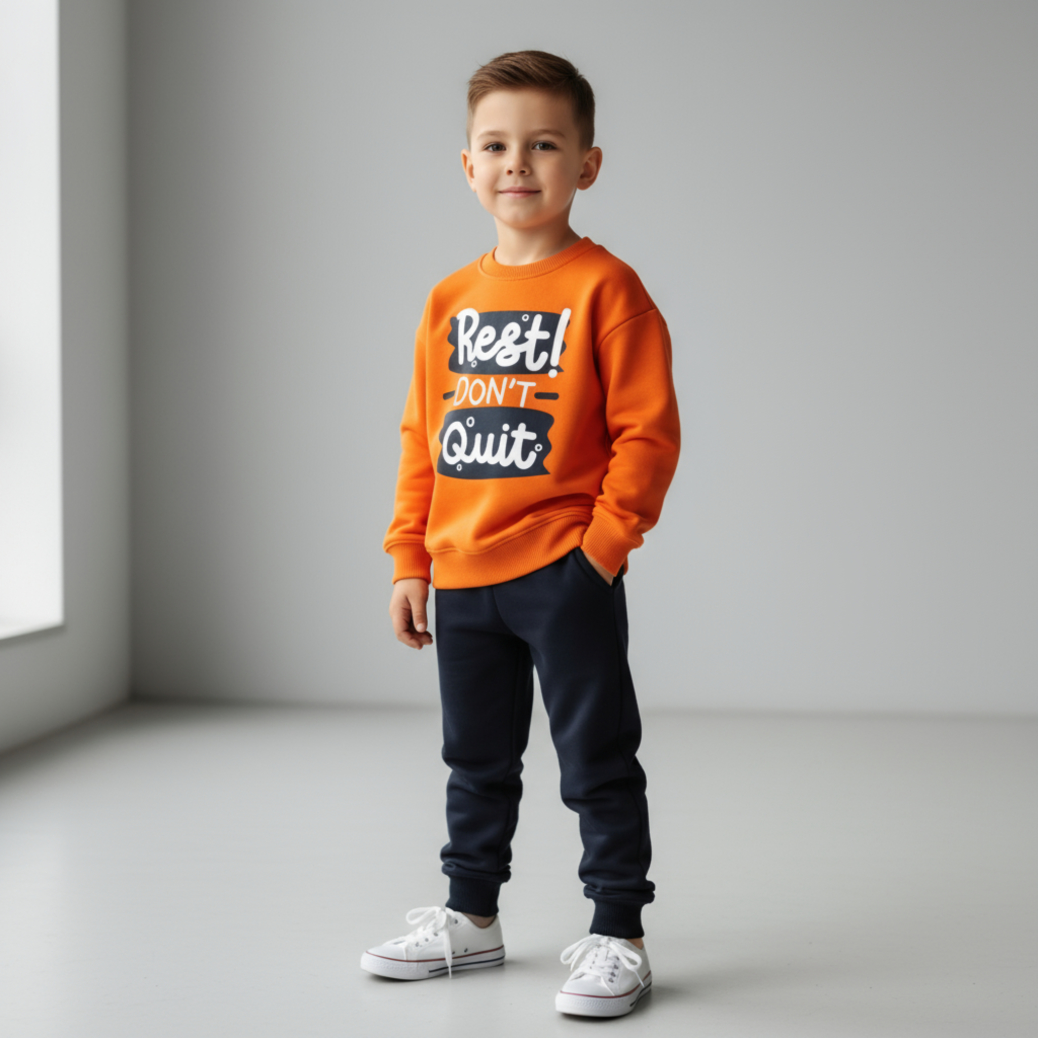 طقم شتوي اورانج في اسود