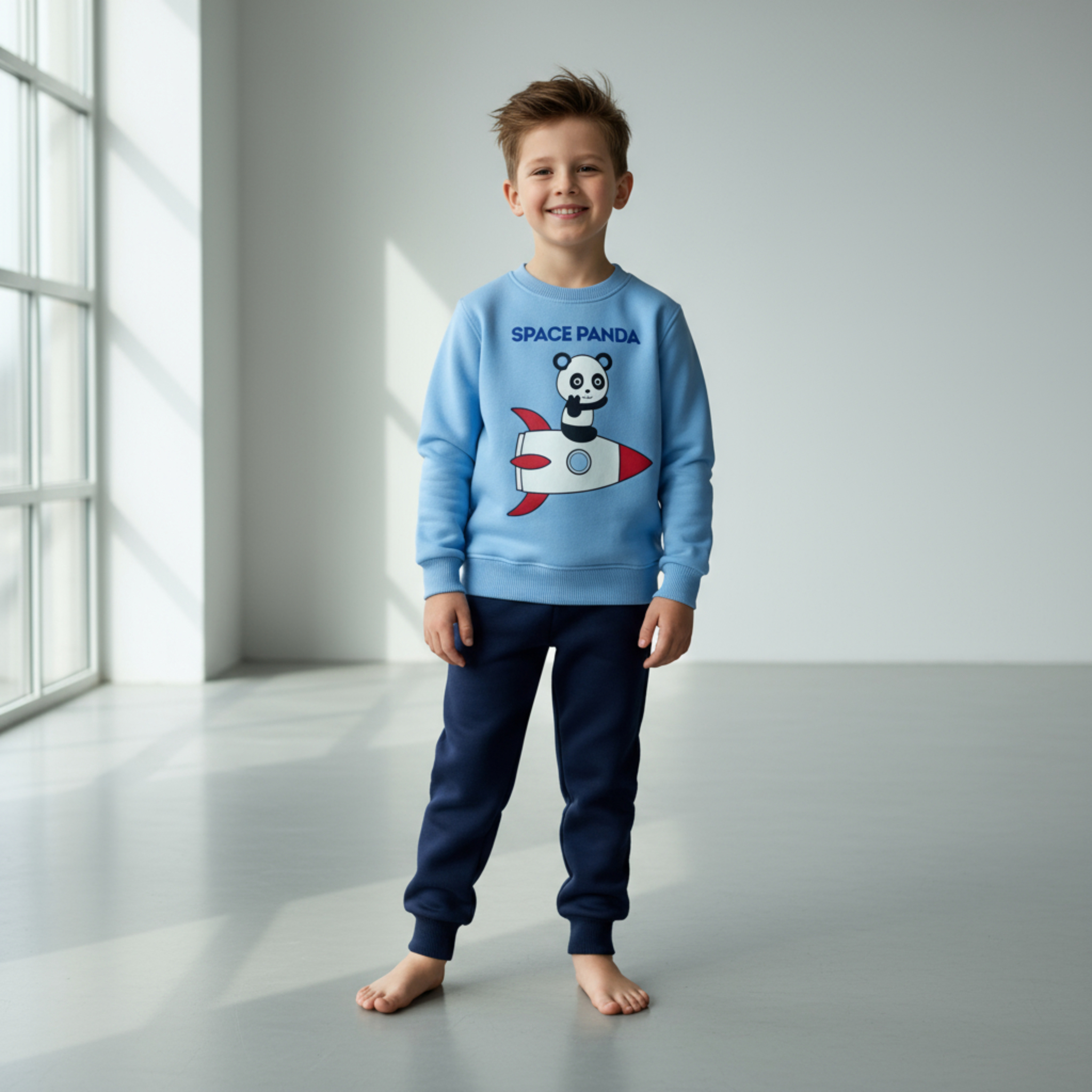 طقم شتوي سماوي في كحلي