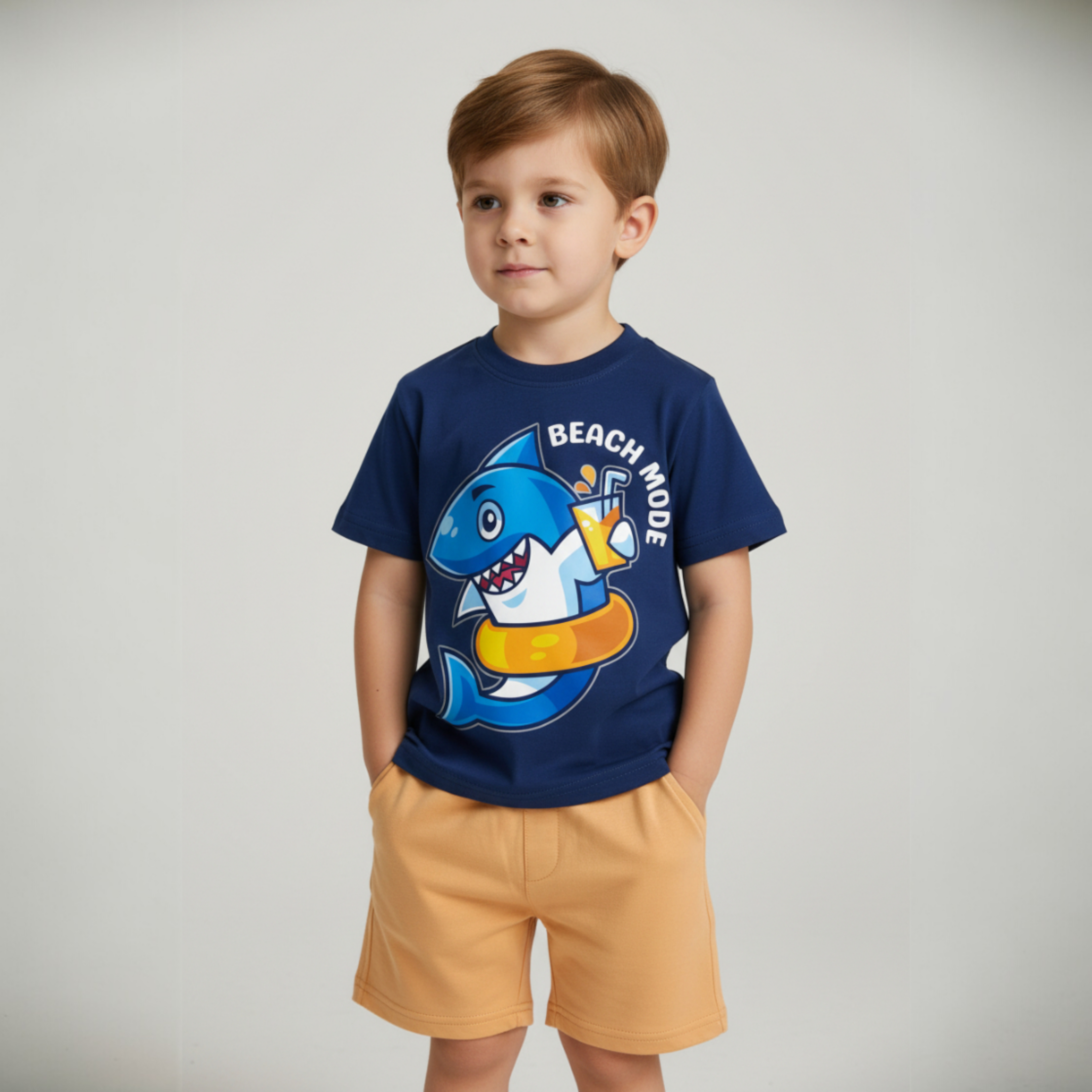 طقم كحلي في مشمشي