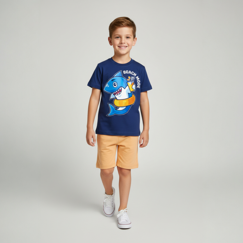 طقم كحلي في مشمشي